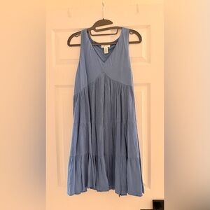 Blue Flowy Sleeveless Dress